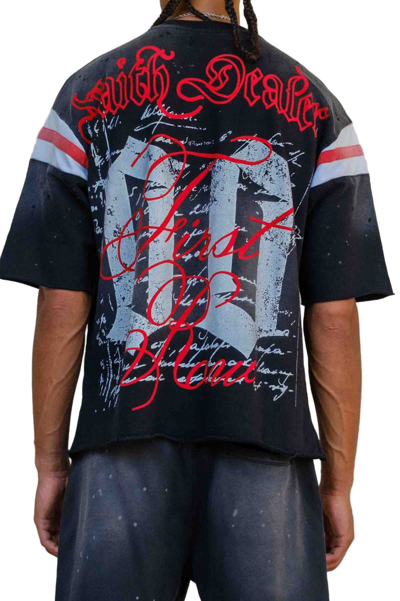 First Row Faith Dealer Varsity Tee