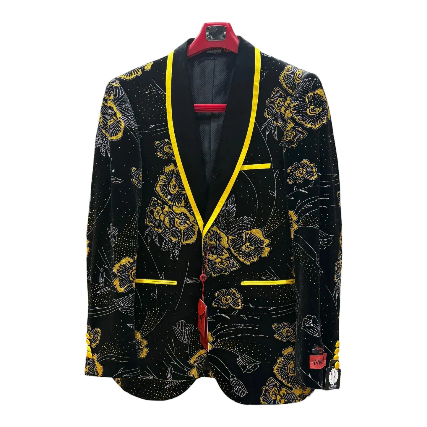 Mazari Floral Metallic Blazer – 9640