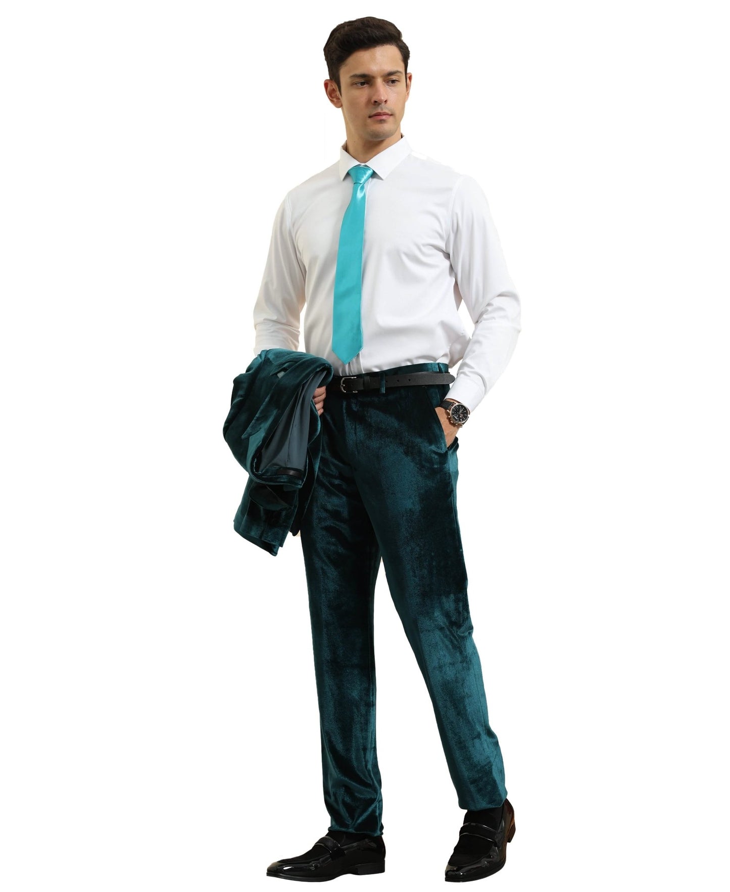 3 PC Solid Textured Peak Lapel Suit from On Time Fashions – Apparel & Accessories by Tazzio, Birmingham AL’s 1 fashion store and premier destination for streetwear, suits, kids fashion, and big & tall