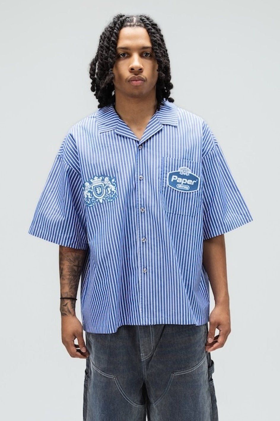 Paper Money Blue Collar Shirt