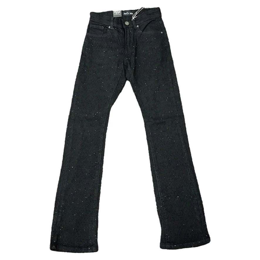 Focus Kid's Laser Rip Stacked Jeans