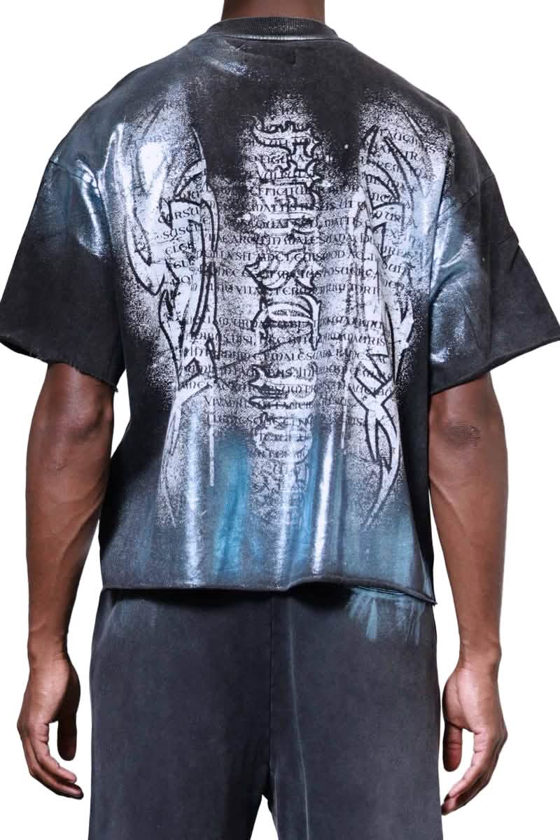 First Row Y2K Tribal Crop Tee