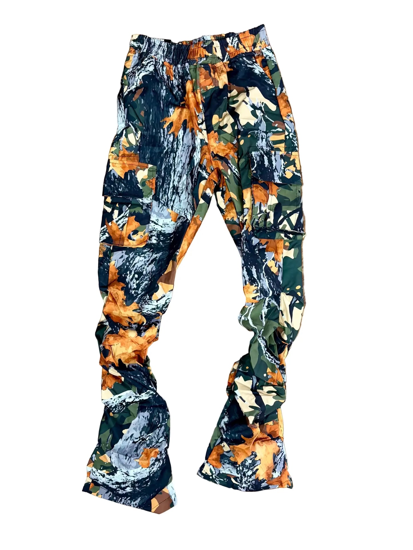 Rebel Minds Kids Forest Camo Stacked Pants by Rebel Minds
