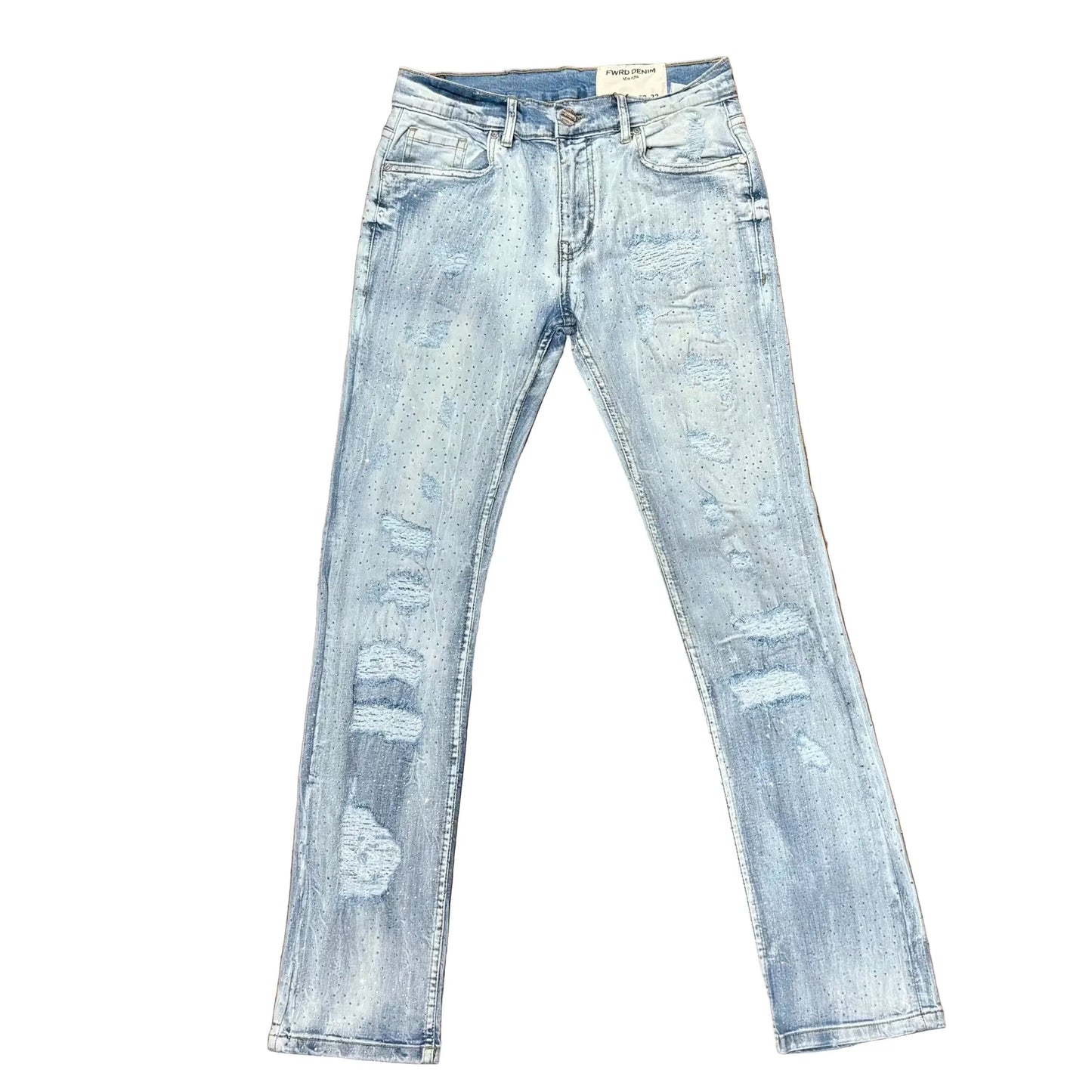 FWRD Crystalized Slim Denim by FWRD