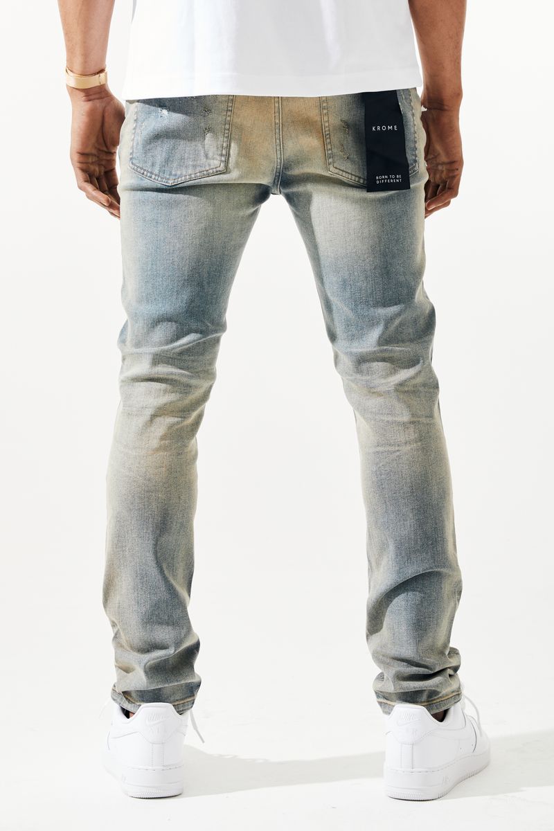 Krome Ripped Tinted Jean – 3018