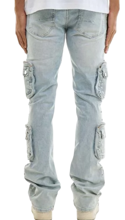 KDNK Stud Cargo Jeans