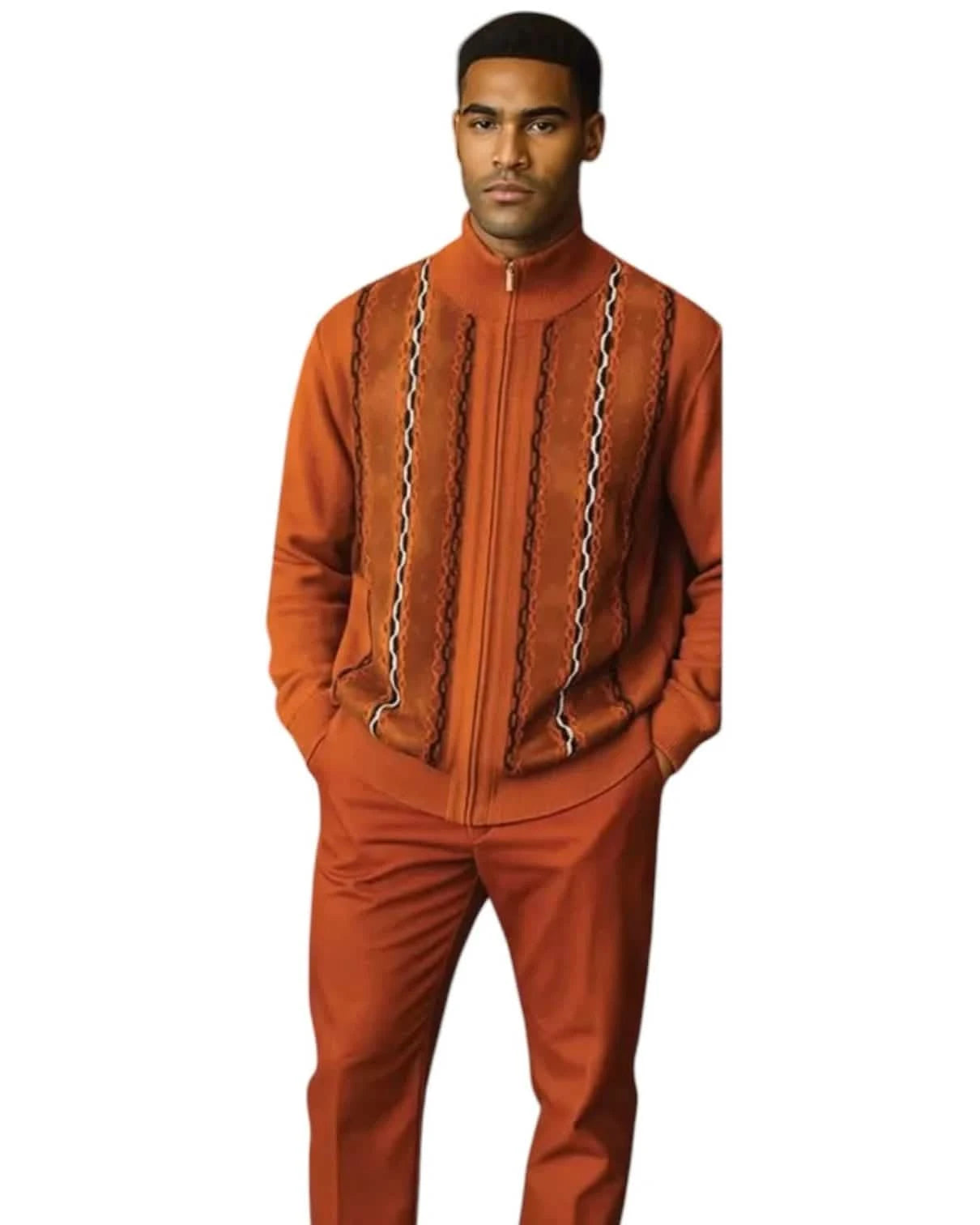 Silver Silk Suede Embroidered Zip Sweater