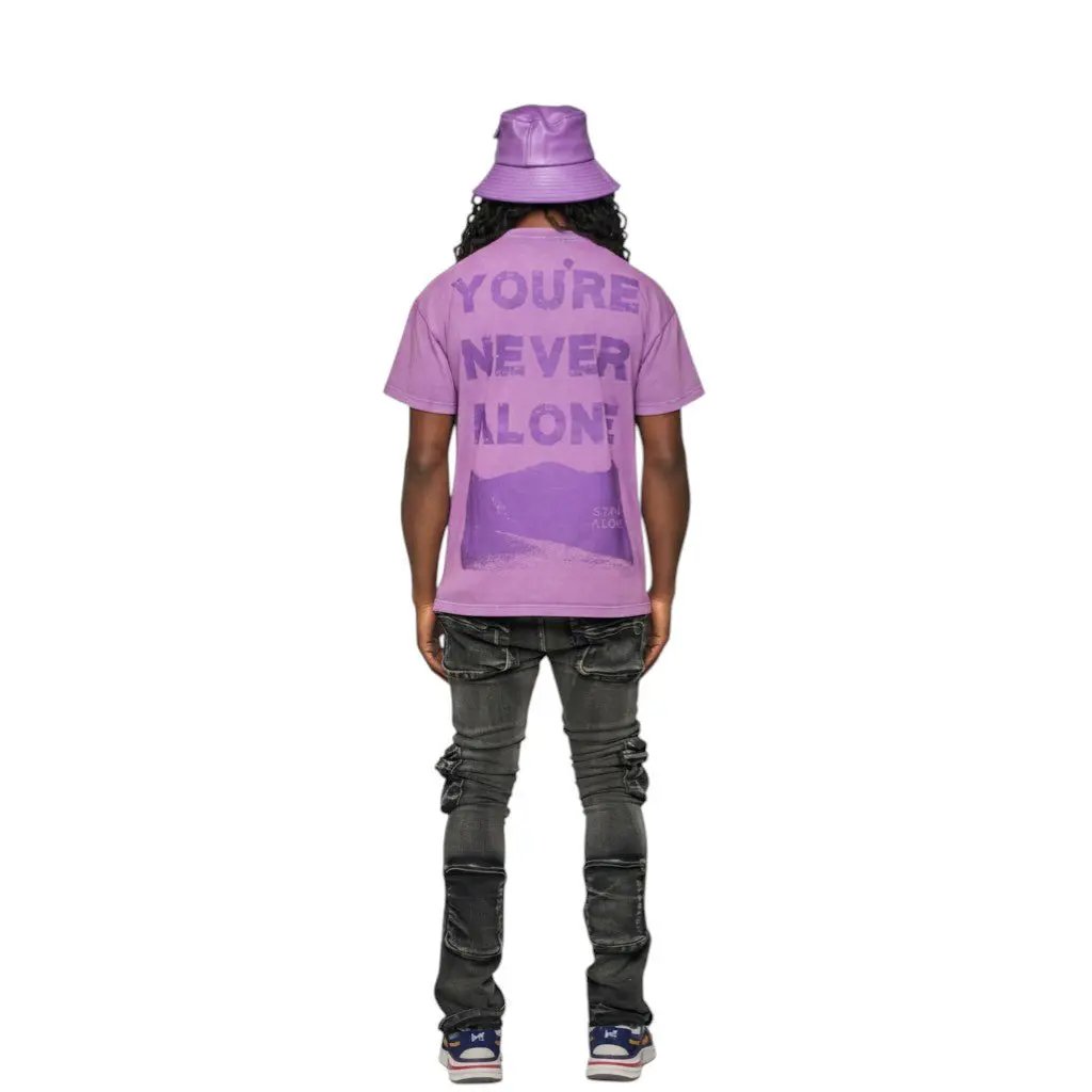 Aologne Never Alone Lavender Tee by Aologne