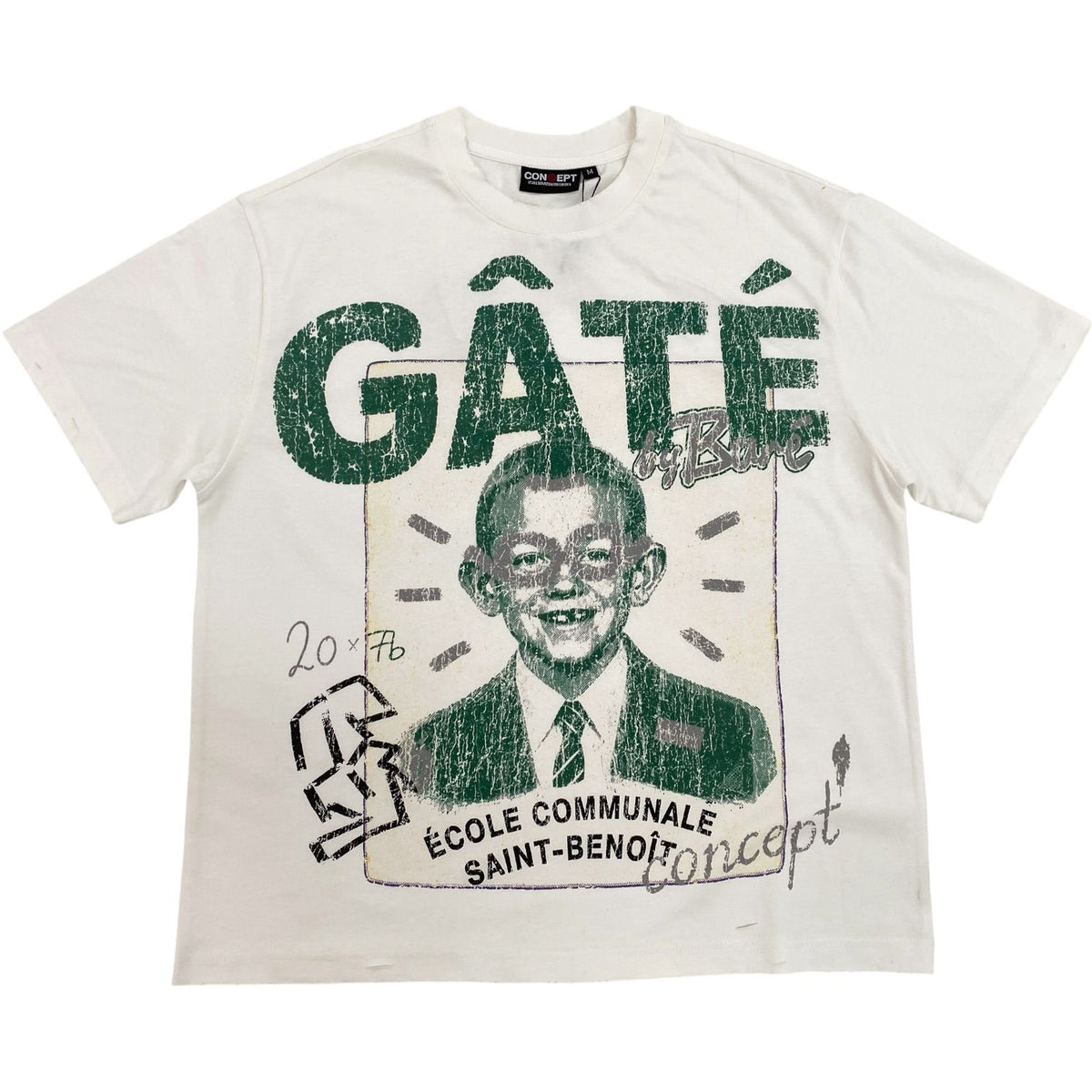 Concept LA Gate Tee in White front view