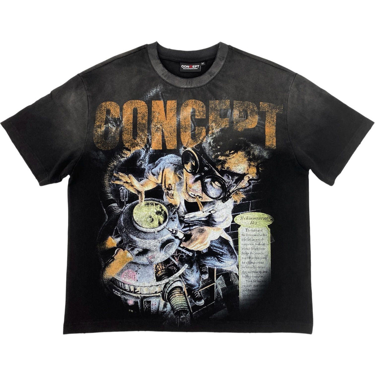 Concept LA Sci Fi Tee in Black Wash front view