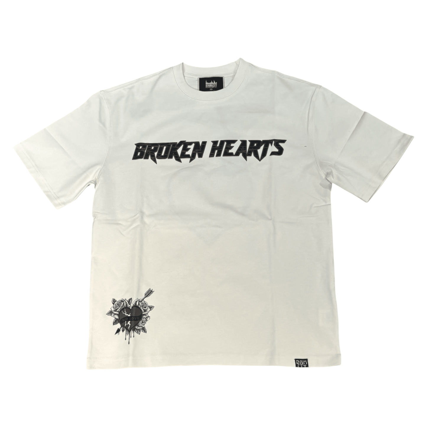 Denimicity Broken Hearts Oversized Tee from On Time Fashions – tee by On Time Fashions, Birmingham AL’s 1 fashion store and premier destination for streetwear, suits, kids fashion, and big & tall