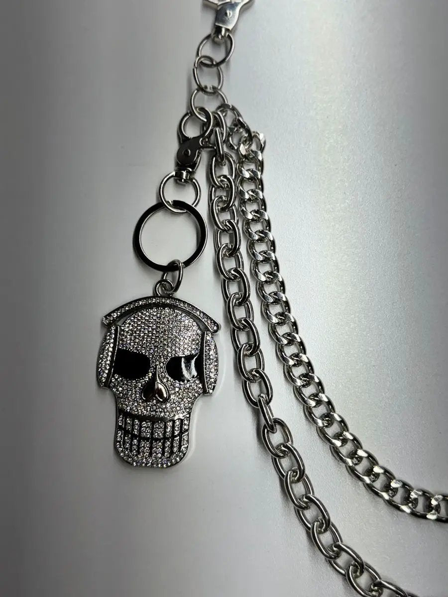 Drunz Metallic Skull Double Chain by Drunz