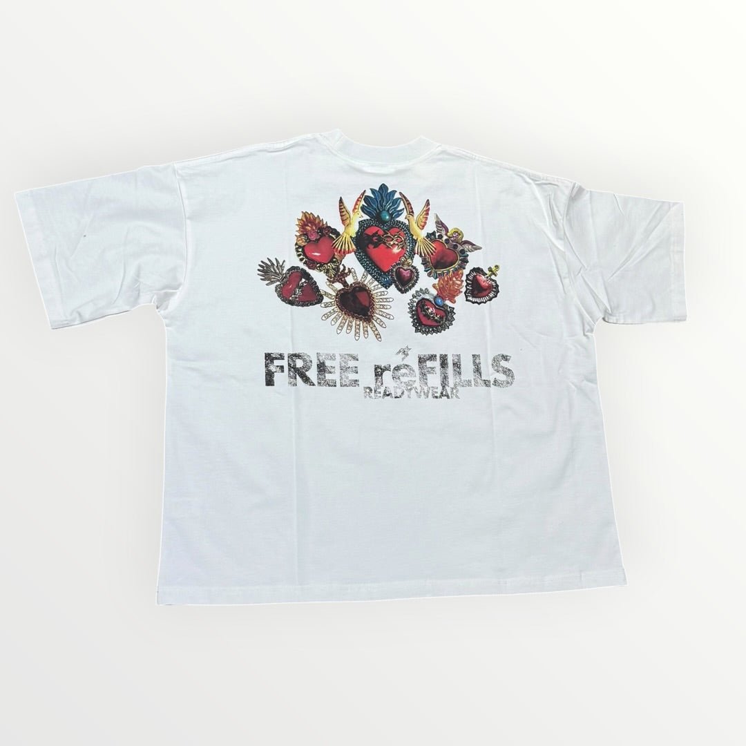 Free Refills Adorn Tee – Cream from On Time Fashions – T-Shirt by Free Refills, Birmingham AL’s 1 fashion store and premier destination for streetwear, suits, kids fashion, and big & tall