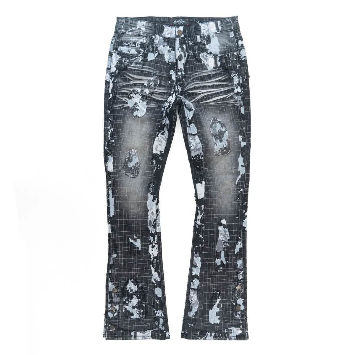 Frost Originals Amoto Stacked Jeans from On Time Fashions – Jeans by Makobi, Birmingham AL’s 1 fashion store and premier destination for streetwear, suits, kids fashion, and big & tall