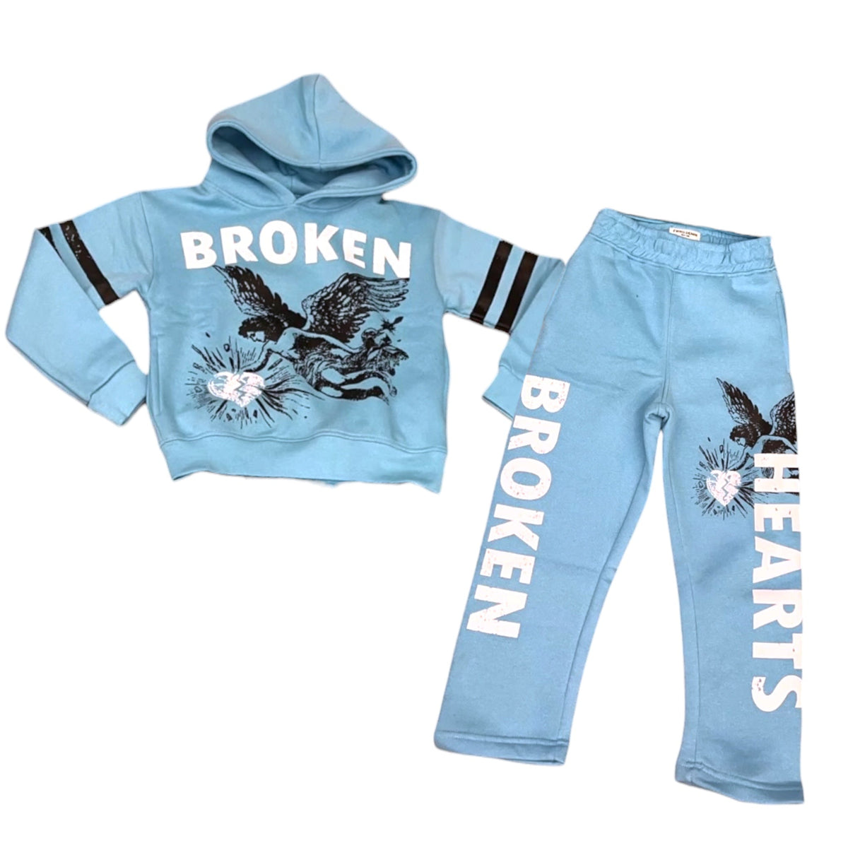 FWRD Kids Broken Hearts Fleece Hoodie & Sweatpants Set from On Time Fashions – Kids Fleece Set by FWRD, Birmingham AL’s 1 fashion store and premier destination for streetwear, suits, kids fashion, and big & tall