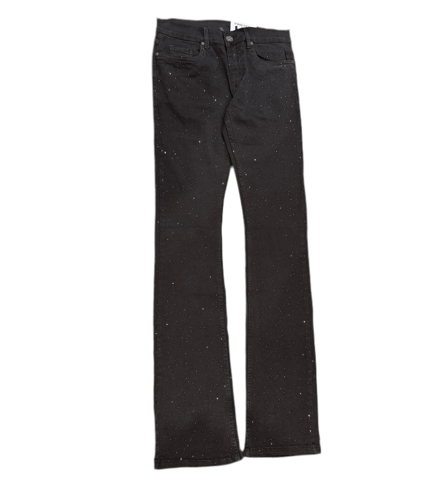 FWRD Stacked Crystal Fearless Twill Pants from On Time Fashions – Jeans by FWRD Denim & Co., Birmingham AL’s 1 fashion store and premier destination for streetwear, suits, kids fashion, and big & tall