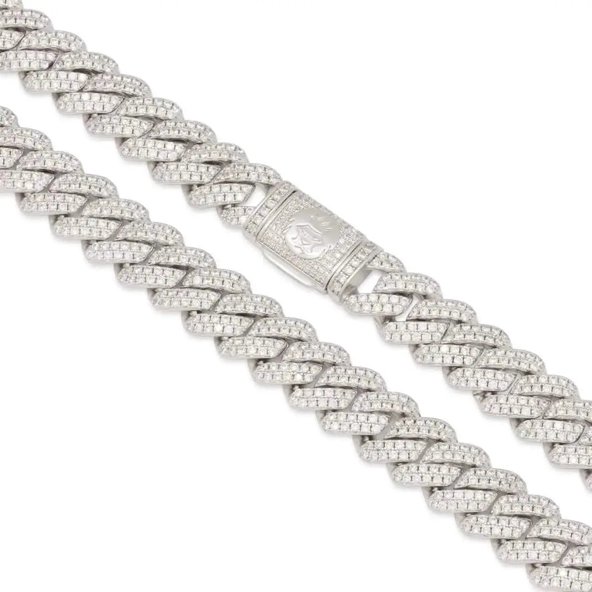 King Ice 12mm Iced Diamond Cut Miami Cuban Link Chain by King Ice