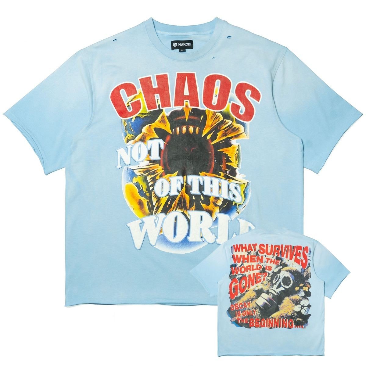 Makobi Chaos Tee from On Time Fashions – T-shirt by Makobi, Birmingham AL’s 1 fashion store and premier destination for streetwear, suits, kids fashion, and big & tall