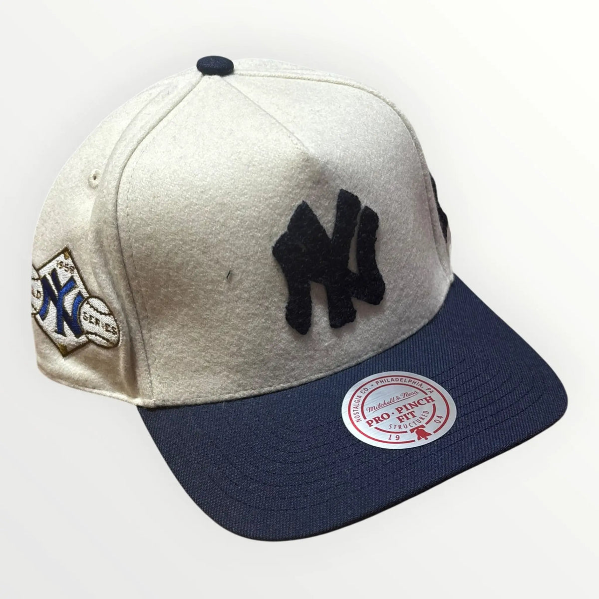 Mitchell & Ness New York Yankees Cream Team Pro Snapback by Mitchell & Ness