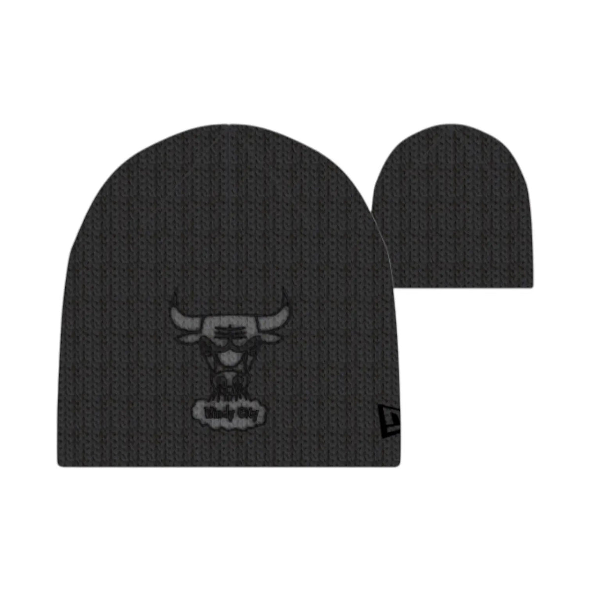 New Era Chicago Bulls Windy City Black Knit Beanie by New Era