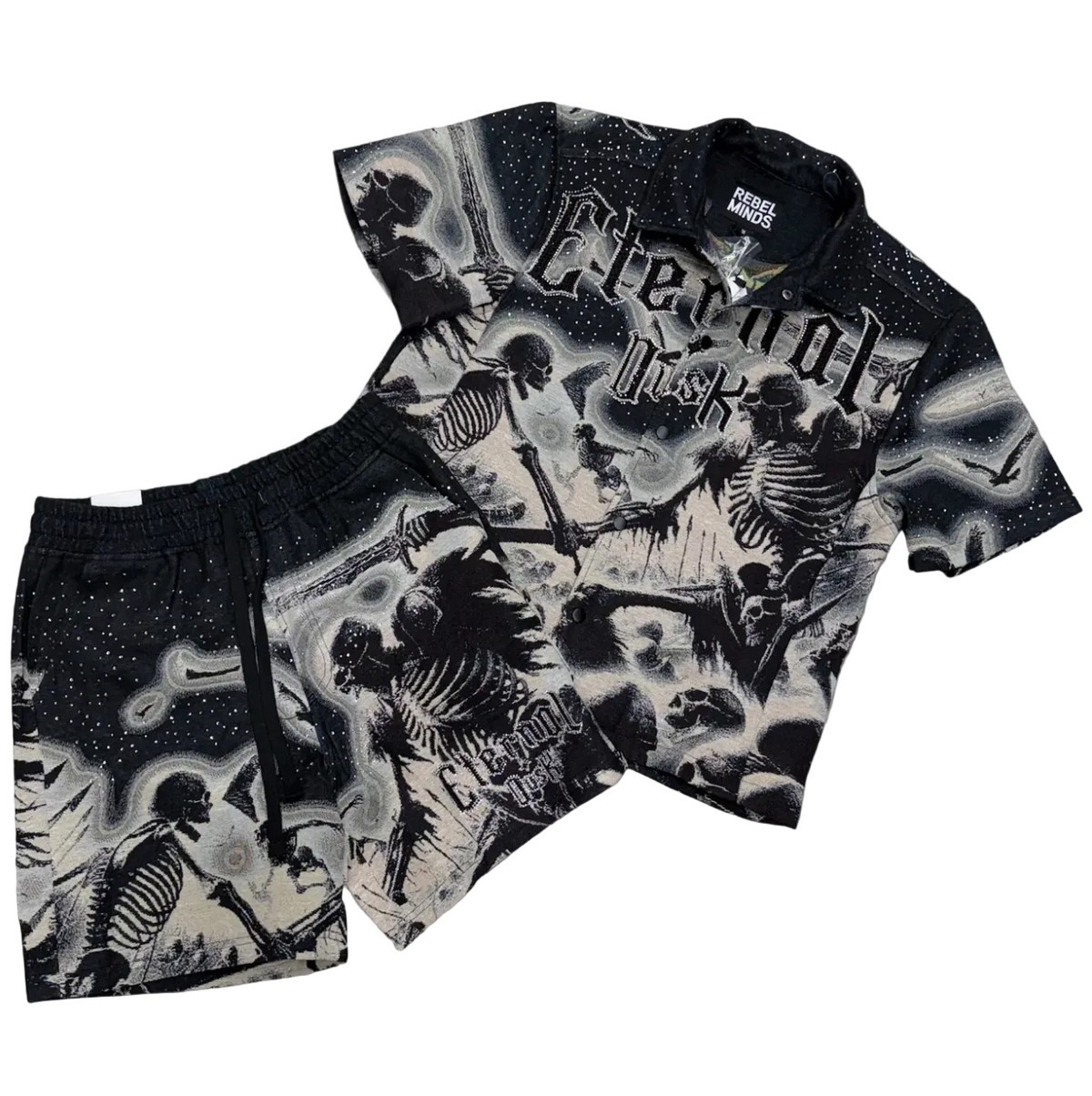 Rebel Minds Eternal Dusk Tapestry Short Set - Black