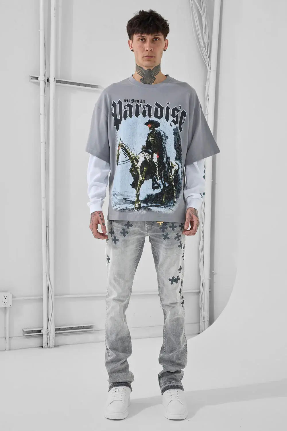 See You In Paradise Forbidden Fruit Stacked Skinny Denim by See You in Paradise