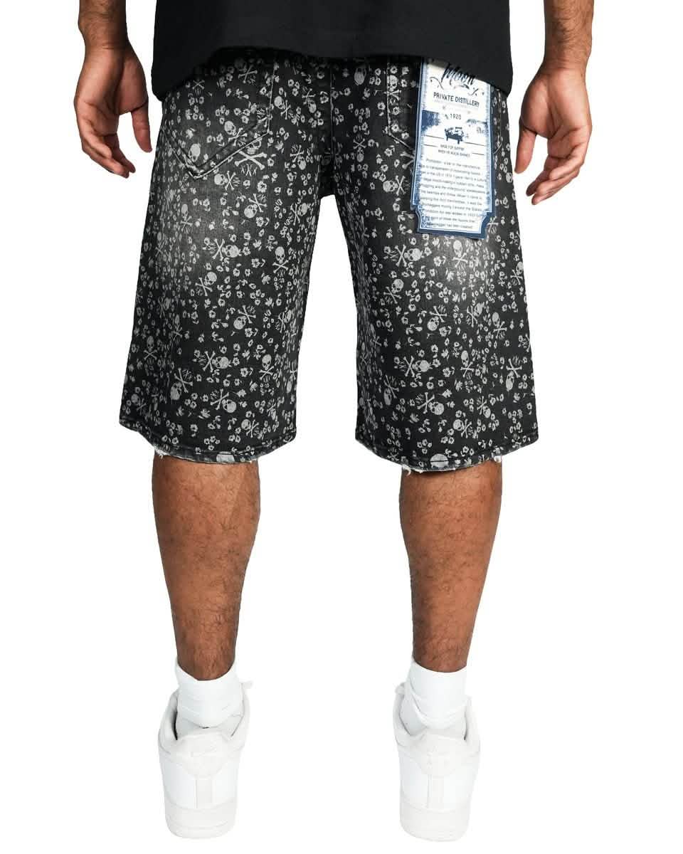 Smuggler's Moon Skull Jorts from On Time Fashions – by On Time Fashions Birmingham, Birmingham AL’s 1 fashion store and premier destination for streetwear, suits, kids fashion, and big & tall
