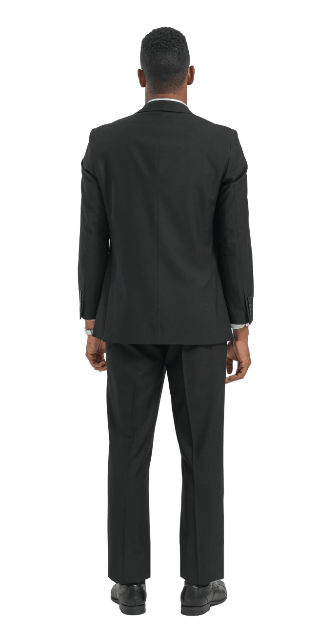 Stacy Adams Solid 2pc. Wide Leg Suit – SM085W from On Time Fashions – Mens-Suits by Suits America, Birmingham AL’s 1 fashion store and premier destination for streetwear, suits, kids fashion, and big & tall