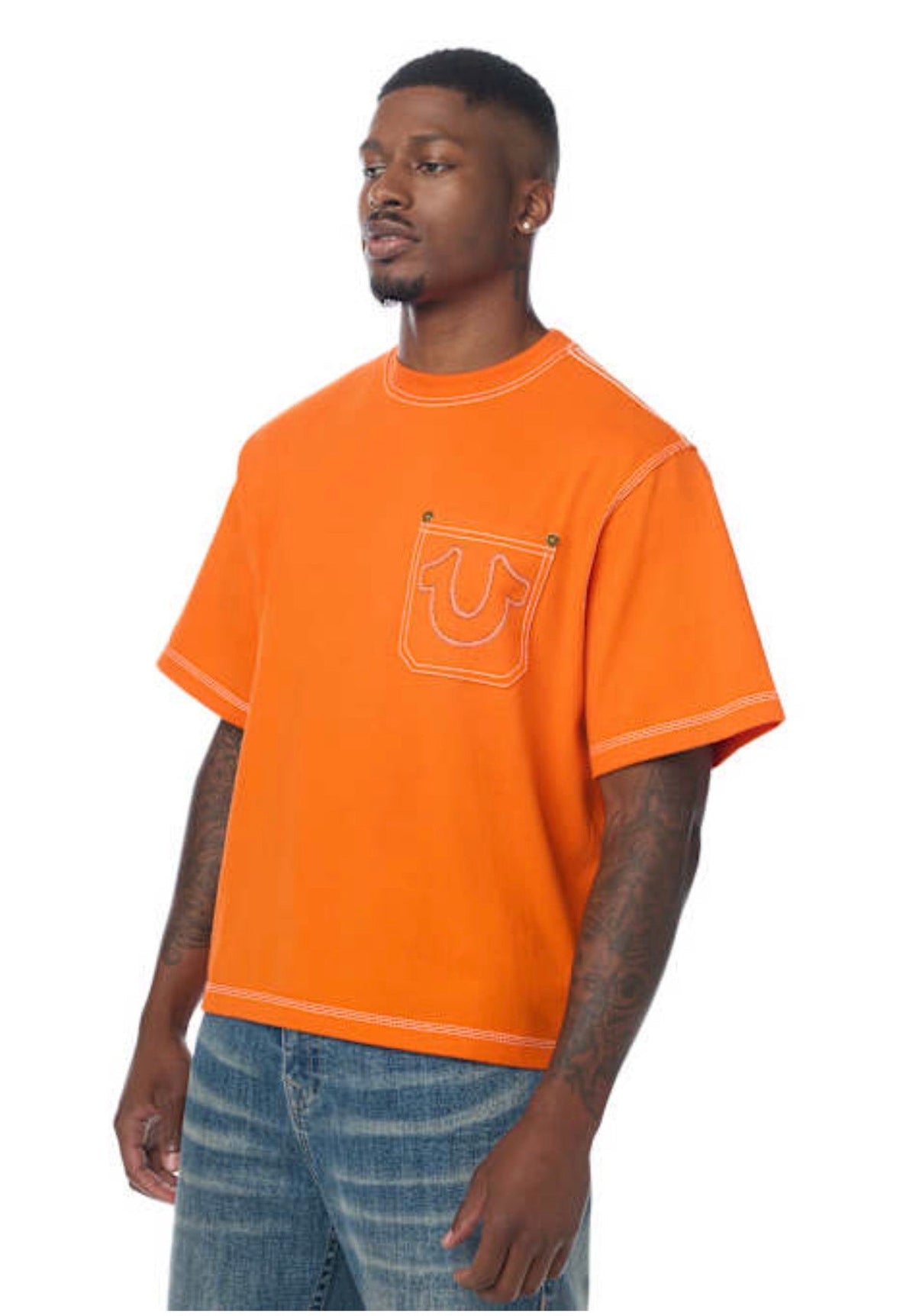 True Religion Rope Heavy Boxy Tee from On Time Fashions – Graphic Tee by True Religion, Birmingham AL’s 1 fashion store and premier destination for streetwear, suits, kids fashion, and big & tall
