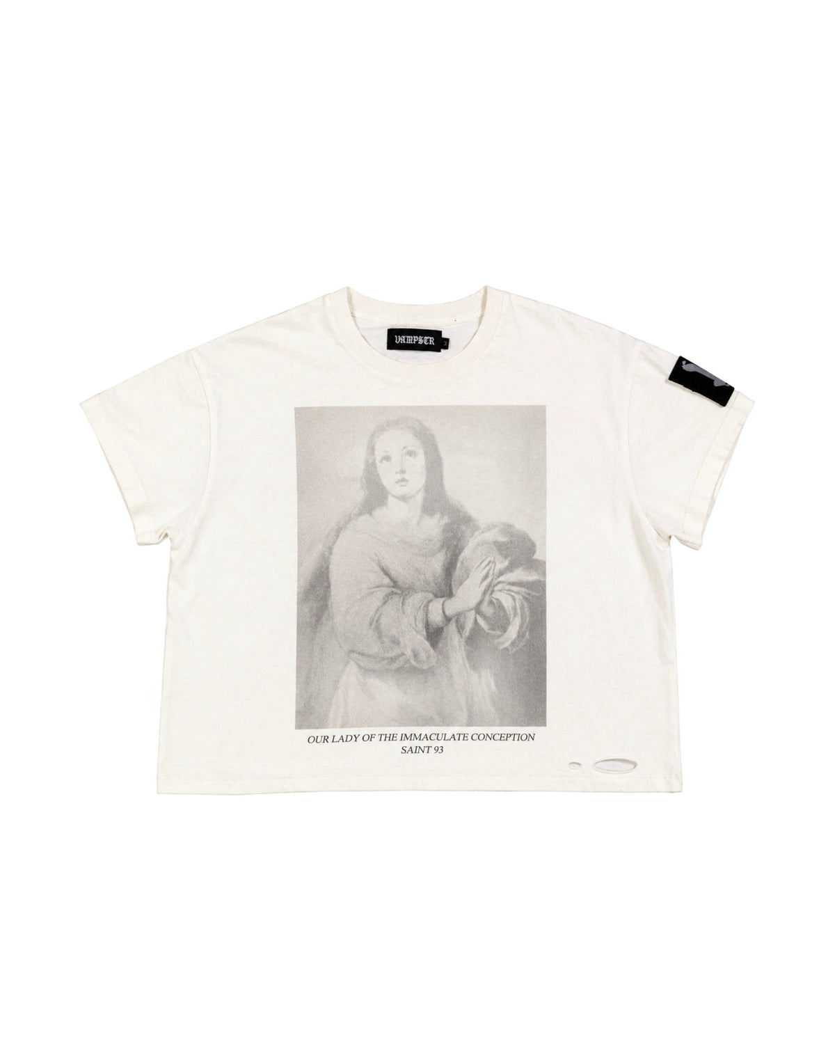 Vampstr Immaculate Conception Vintage Tee in White, product view