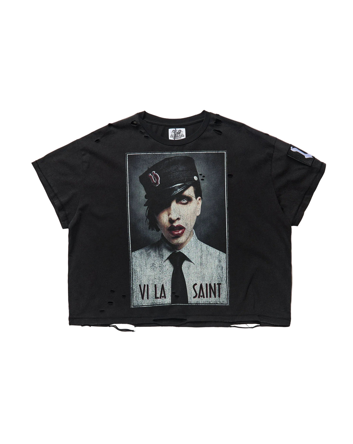 Vampstr Rockstar Vintage Tee in Black, product view
