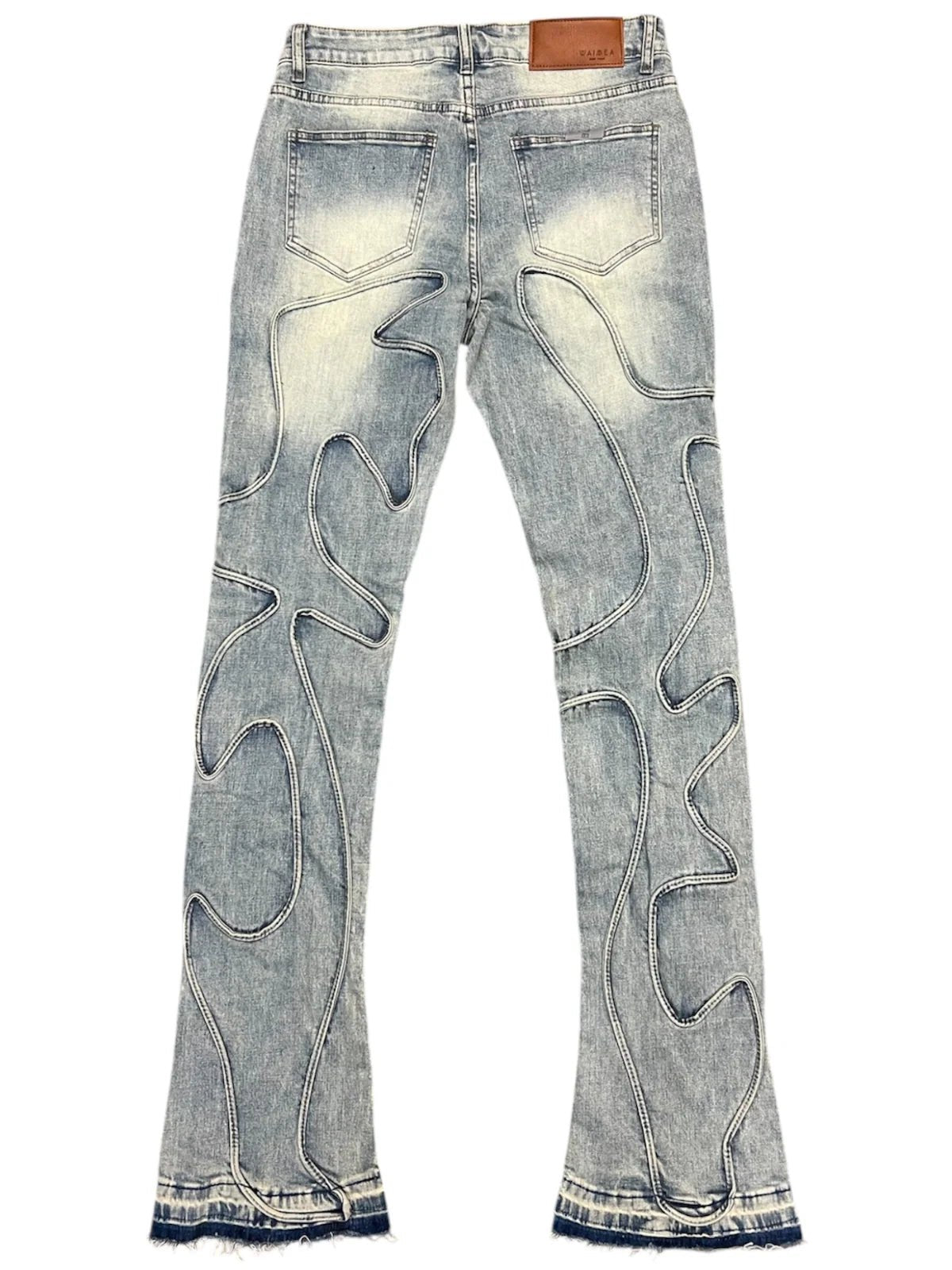 Waimea Textured Stacked Denim from On Time Fashions – jeans by Rams Imports Inc., Birmingham AL’s 1 fashion store and premier destination for streetwear, suits, kids fashion, and big & tall