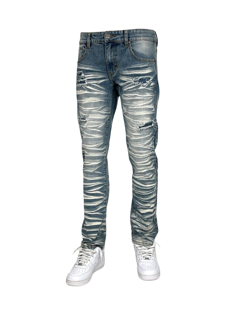 Blind Trust Slashed Washed Jeans