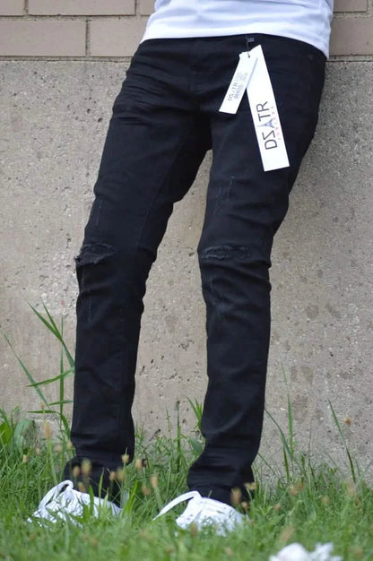 DZTR Kid's 3D Ripped Ultra Stretch Denim