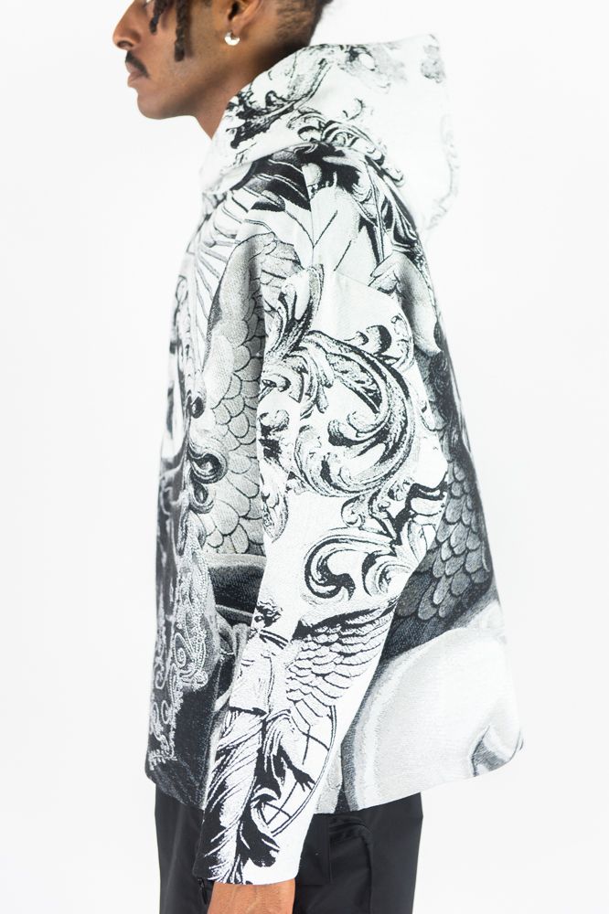 Rebel Minds Masked Angel Tapestry Hoodie