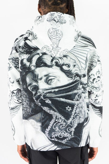 Rebel Minds Masked Angel Tapestry Hoodie