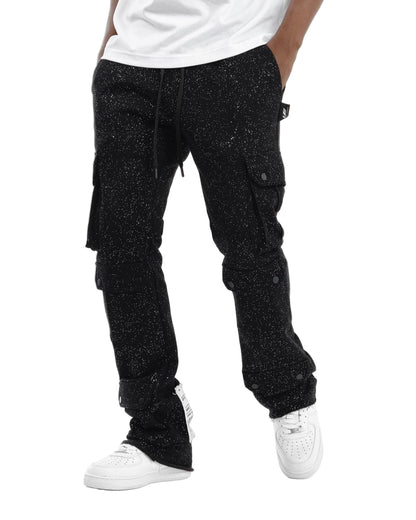 Copper Rivet Foil Print Fleece Cargo