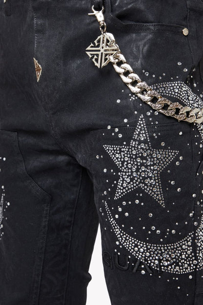 Guapi Waxed Calligraphy Denim