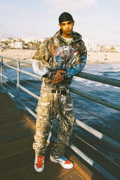 First Row Camo Stud Cargo Pants