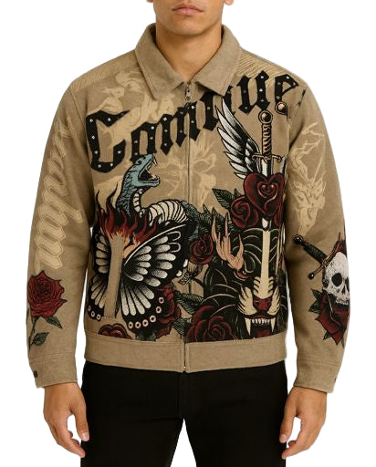 Rebel Minds Conquer Tapestry Jacket