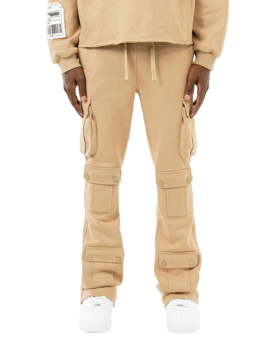 Copper Rivet Foil Print Fleece Cargo