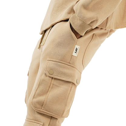 Copper Rivet Foil Print Fleece Cargo