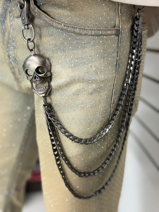 Drunz 3D Skull Wallet Chain