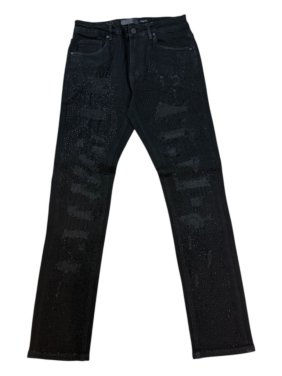 Waimea Rip and Repair Rhinestone Jeans