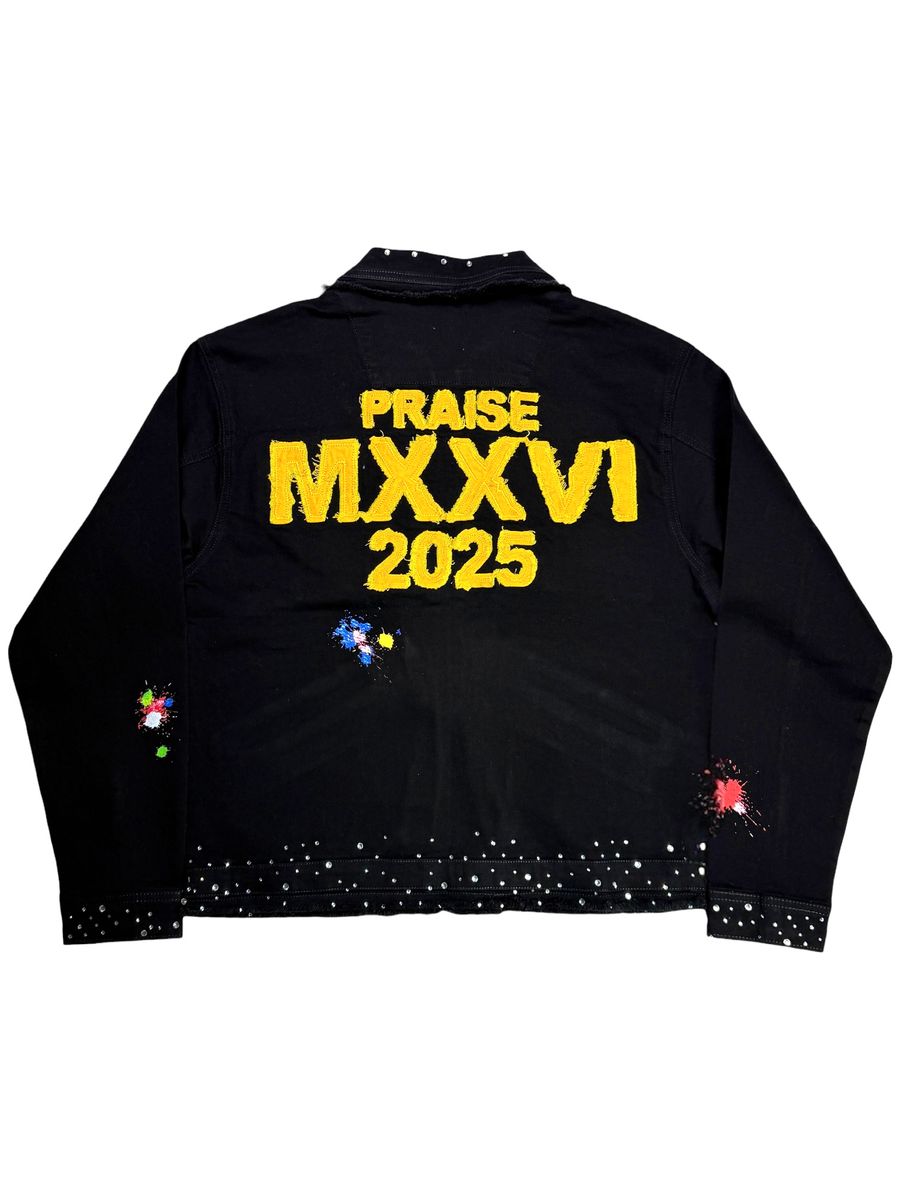 Elite Premium Praise Embellished Premium Denim Jacket Camo
