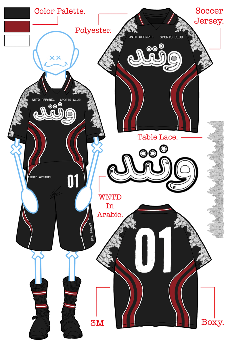 WNTD Apparel Table Lace Soccer Jersey