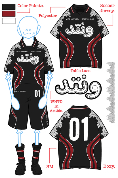 WNTD Apparel Table Lace Soccer Jersey
