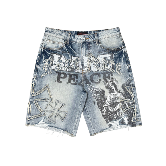 Rare Peace Angelic Denim Shorts