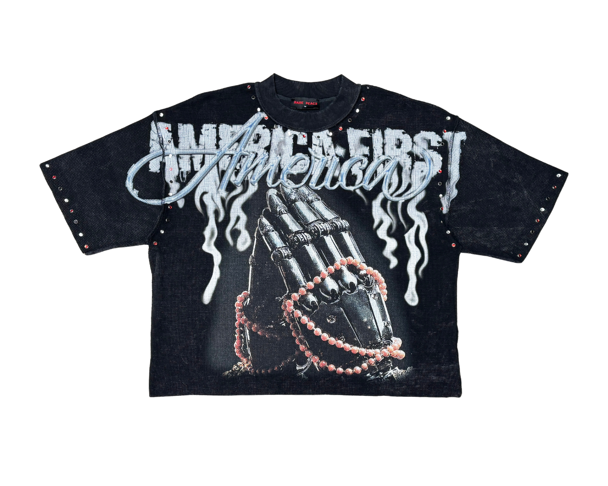 Rare Peace Prayer Hands Waffle Tee