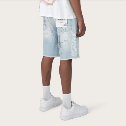 Smoke Rise Smiley Jean Shorts